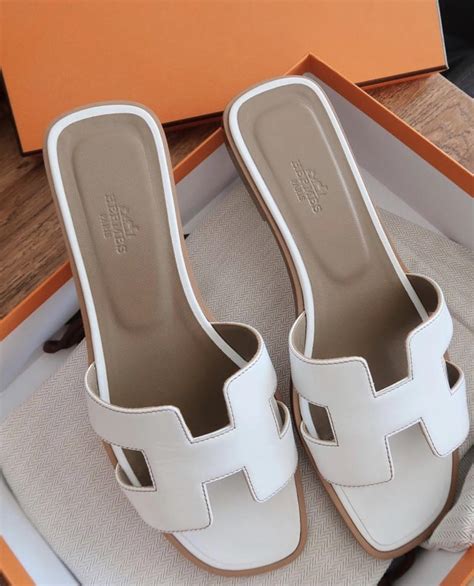 fake hermes white sandals